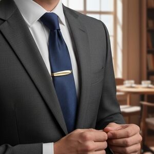 Dior Homme Vintage Tie Clip In Textured Gold